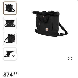 Carhartt Black Roll-Top Canvas Messenger BagPack/Tote
